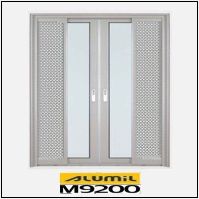 Συρόμενο Δίφυλλο Τζάμι-Σήτα Alumil 9200
