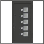 Πόρτα Εισόδου Αλουμινίου Inox 4066