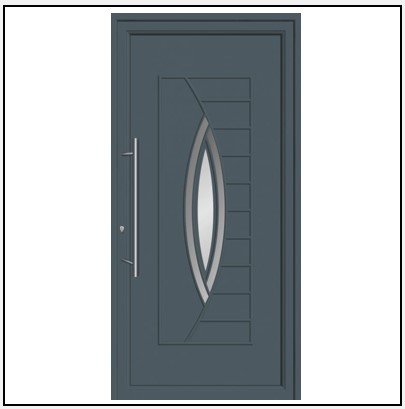 Πόρτα Εισόδου Αλουμινίου Inox 4202