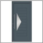 Πόρτα Εισόδου Αλουμινίου Inox 4212