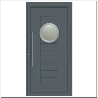 Πόρτα Εισόδου Αλουμινίου Inox 4221