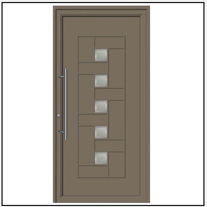 Πόρτα Εισόδου Αλουμινίου Inox 4241