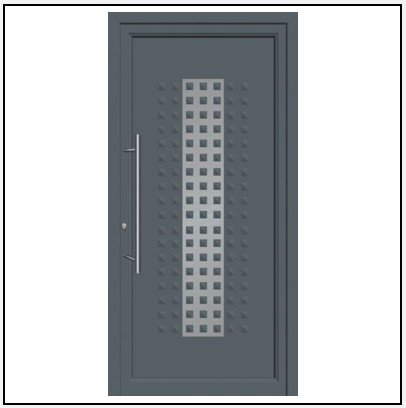 Πόρτα Εισόδου Αλουμινίου Inox 4250