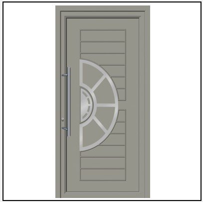 Πόρτα Εισόδου Αλουμινίου Inox 4255