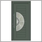 Πόρτα Εισόδου Αλουμινίου Inox 4256
