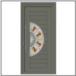 Πόρτα Εισόδου Αλουμινίου Inox 4257