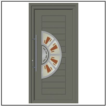 Πόρτα Εισόδου Αλουμινίου Inox 4257