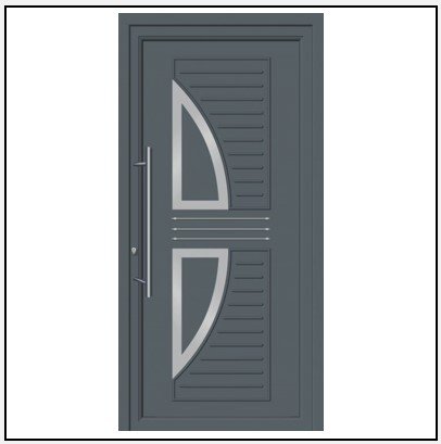 Πόρτα Εισόδου Αλουμινίου Inox 4260