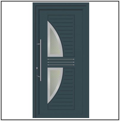 Πόρτα Εισόδου Αλουμινίου Inox 4261