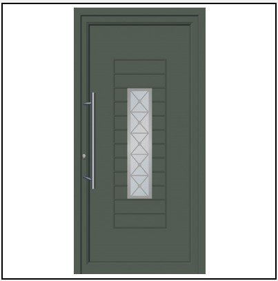 Πόρτα Εισόδου Αλουμινίου Inox 4267