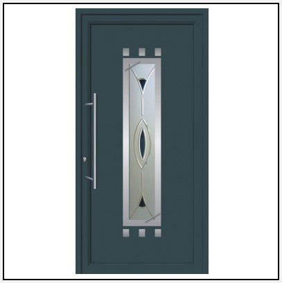 Πόρτα Εισόδου Αλουμινίου Inox 7044