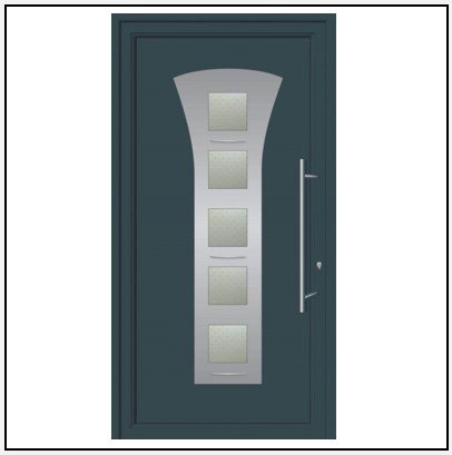 Πόρτα Εισόδου Αλουμινίου Inox 7051