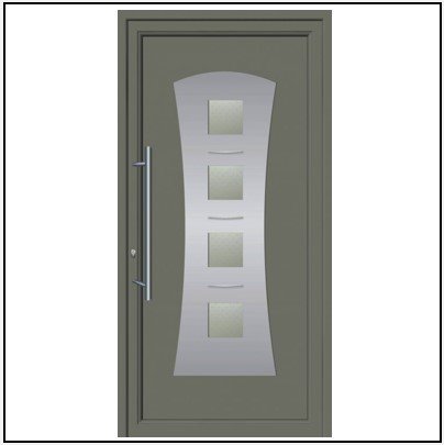 Πόρτα Εισόδου Αλουμινίου Inox 7061