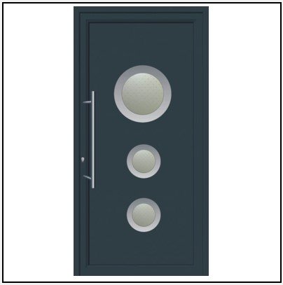 Πόρτα Εισόδου Αλουμινίου Inox 7101
