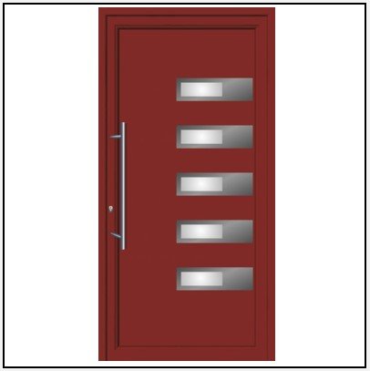 Πόρτα Εισόδου Αλουμινίου Inox 7286