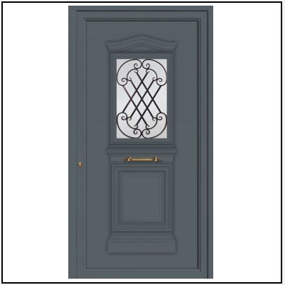 Πόρτα Εισόδου Αλουμινίου Παραδοσιακή 5002
