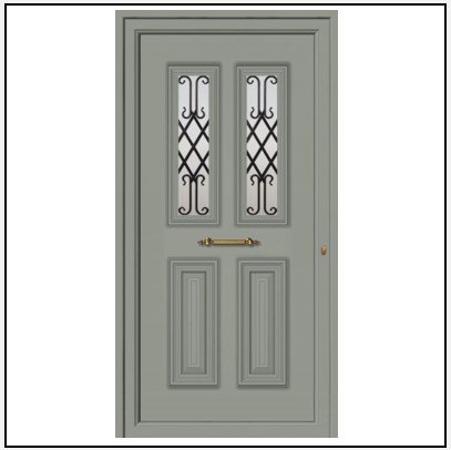Πόρτα Εισόδου Αλουμινίου Παραδοσιακή 5022