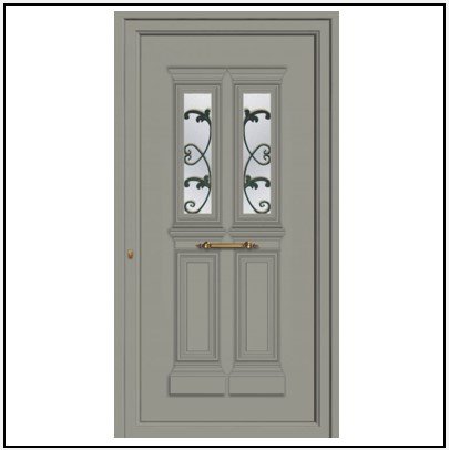 Πόρτα Εισόδου Αλουμινίου Παραδοσιακή 5027