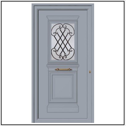 Πόρτα Εισόδου Αλουμινίου Παραδοσιακή 5048