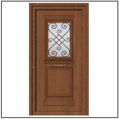 Πόρτα Εισόδου Αλουμινίου Παραδοσιακή 5049