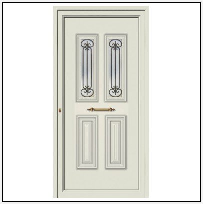 Πόρτα Εισόδου Αλουμινίου Παραδοσιακή 5068