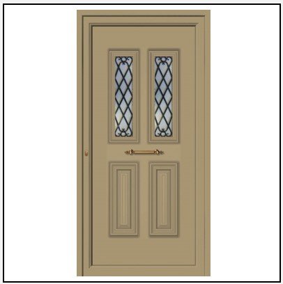 Πόρτα Εισόδου Αλουμινίου Παραδοσιακή 5069