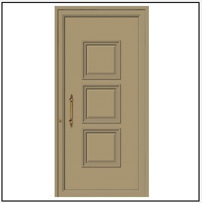 Πόρτα Εισόδου Αλουμινίου Παραδοσιακή 5100