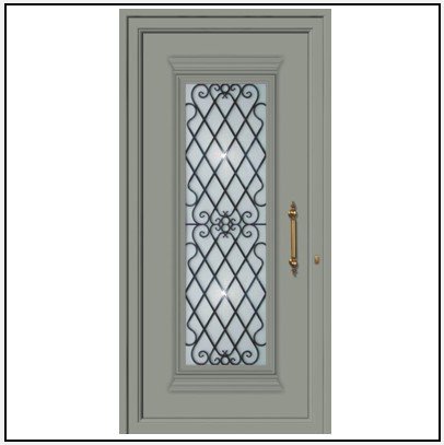 Πόρτα Εισόδου Αλουμινίου Παραδοσιακή 5122