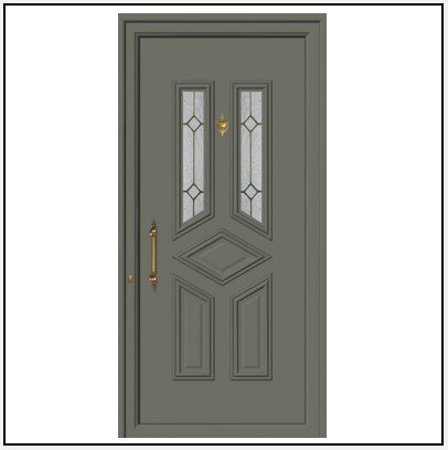 Πόρτα Εισόδου Αλουμινίου Πρεσσαριστή 3697