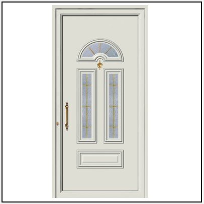 Πόρτα Εισόδου Αλουμινίου Πρεσσαριστή 3717