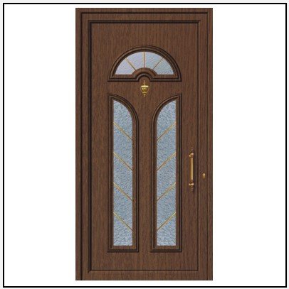 Πόρτα Εισόδου Αλουμινίου Πρεσσαριστή 3742