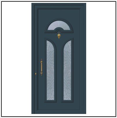 Πόρτα Εισόδου Αλουμινίου Πρεσσαριστή 3748