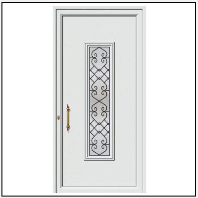 Πόρτα Εισόδου Αλουμινίου Πρεσσαριστή 3762