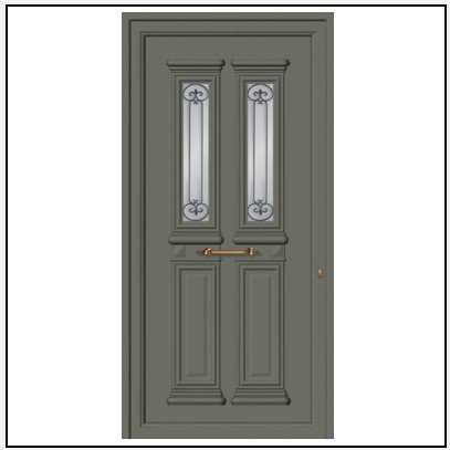 Πόρτα Εισόδου Αλουμινίου Πρεσσαριστή 3781