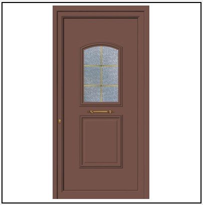 Πόρτα Εισόδου Αλουμινίου Πρεσσαριστή 3842