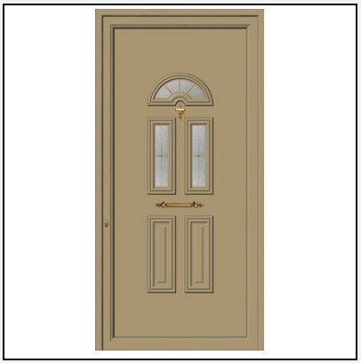 Πόρτα Εισόδου Αλουμινίου Πρεσσαριστή 3904