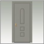 Πόρτα Ασφαλείας Θωρακισμένη Αλουμινίου 105082
