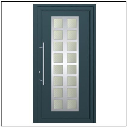 Πόρτα Εισόδου Αλουμινίου Inox 7211