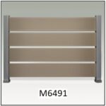 Κάγκελο Μπαλκονιού με Τάβλες  Deck Αλουμινίου 151014