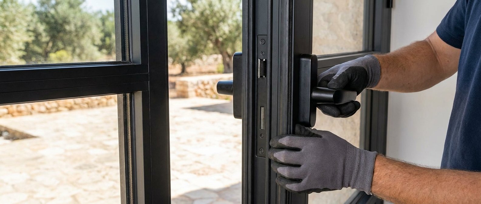Μηχανισμός κλειδώματος για ηχομόνωση παραθύρων